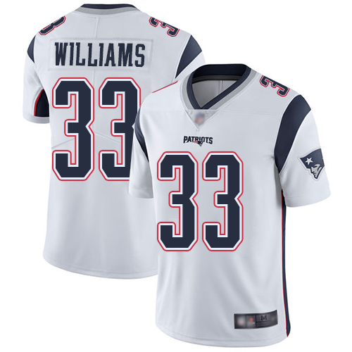 New England Patriots Football #33 Vapor Limited White Men Joejuan Williams Road NFL Jersey->women nfl jersey->Women Jersey